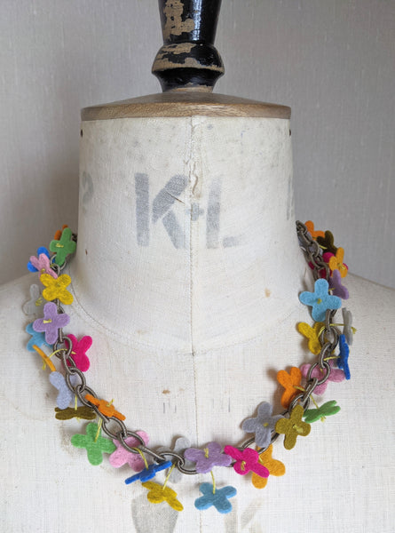 Flower Confetti Necklace Soft Multi