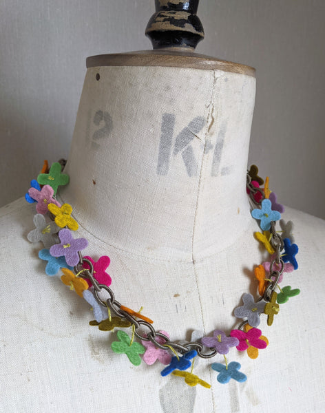 Flower Confetti Necklace Soft Multi