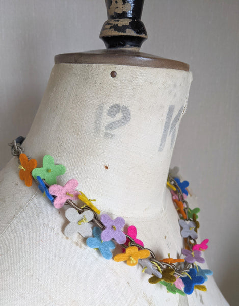 Flower Confetti Necklace Soft Multi