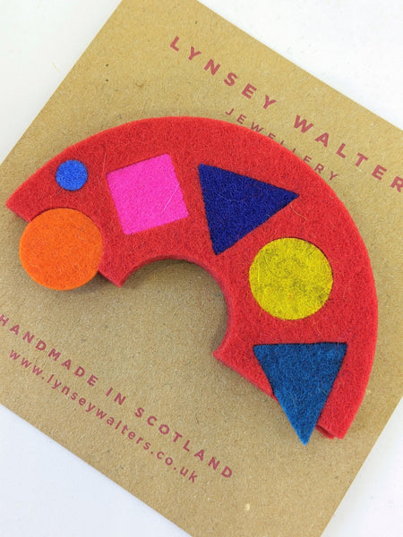 In-lay brooch multi colour