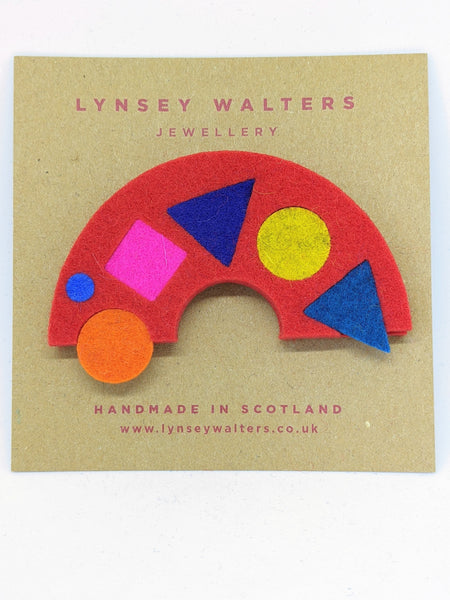 In-lay brooch multi colour