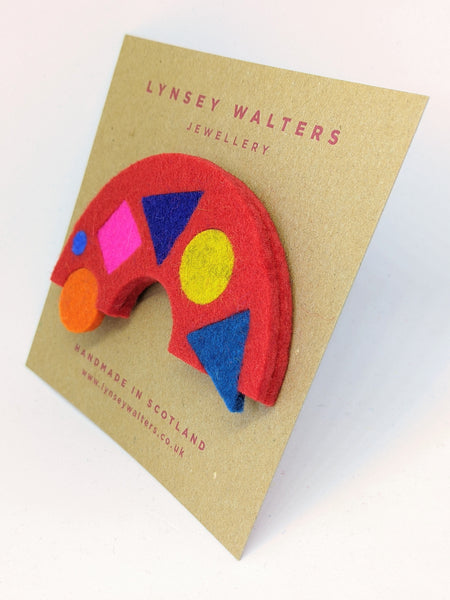 In-lay brooch multi colour