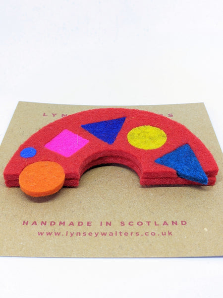 In-lay brooch multi colour