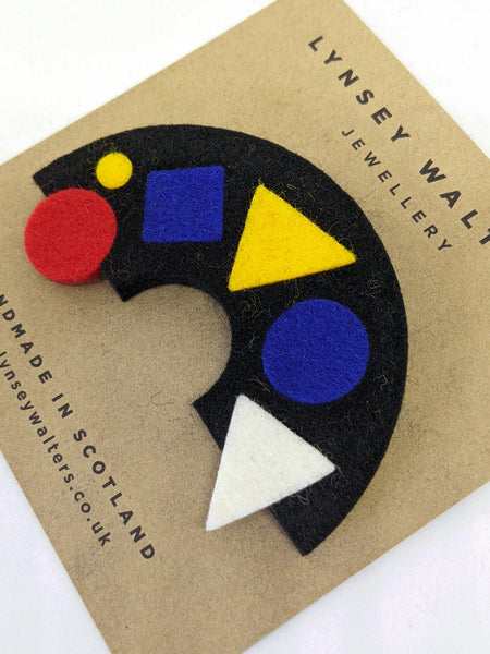 In-lay brooch Mondrian