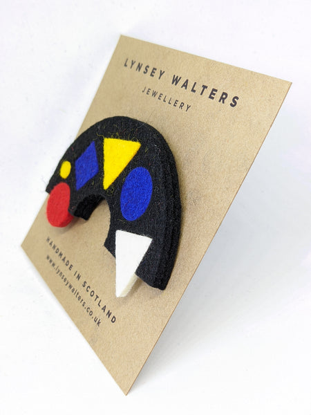 In-lay brooch Mondrian