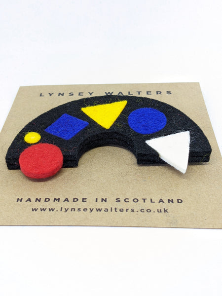 In-lay brooch Mondrian