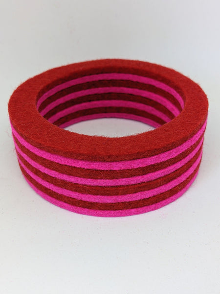 Chunky Bangle Red & Pink