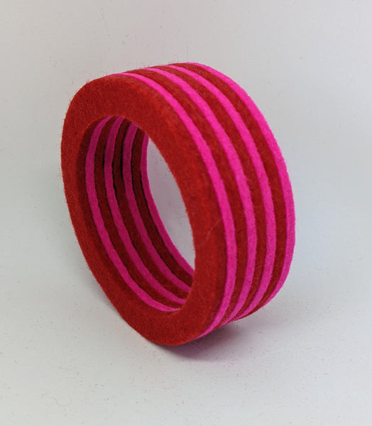 Chunky Bangle Red & Pink