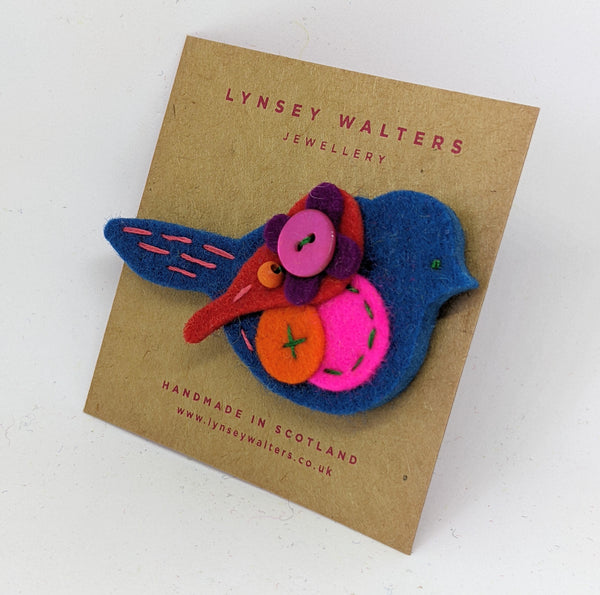 Pigeon Brooch - Multi Colour