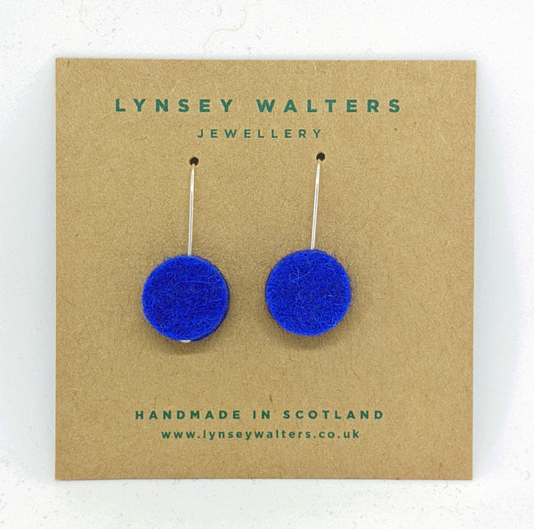 Dot earrings, New Blue