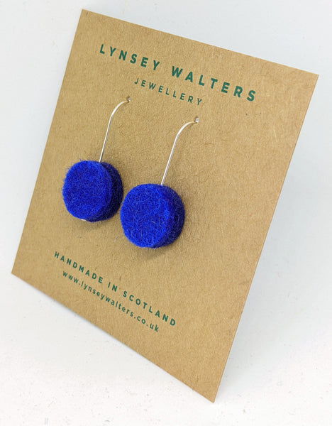 Dot earrings, New Blue
