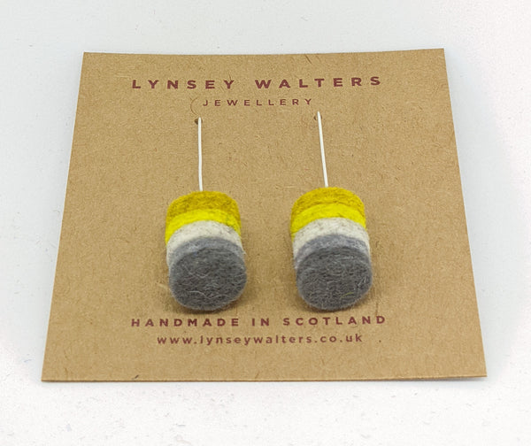 Ombre Earrings, Mustard