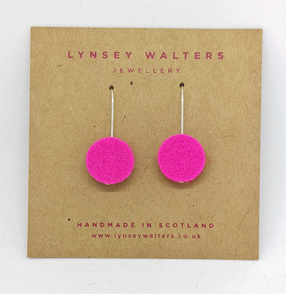 Dot earrings, pink