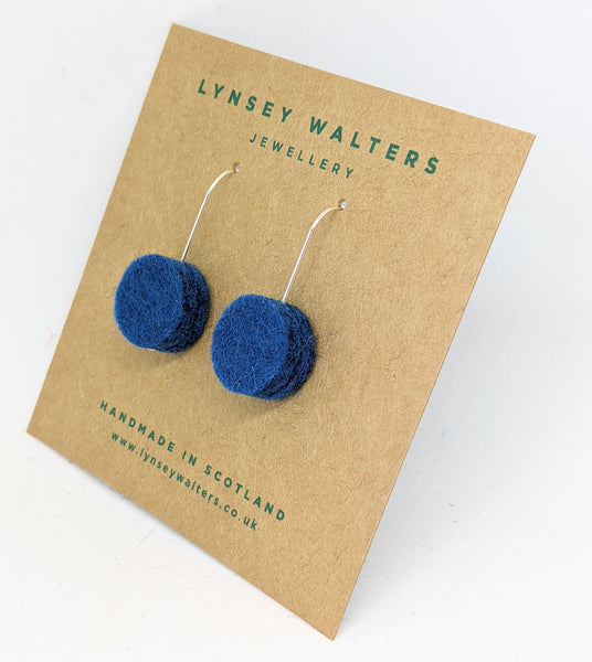 Dot earrings, Teal