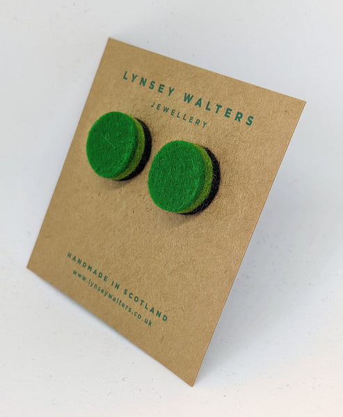 Colourful Studs to Match - Emerald