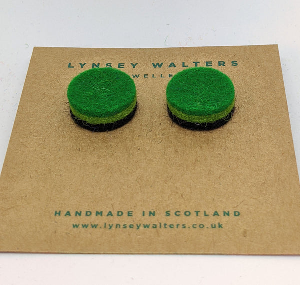 Colourful Studs to Match - Emerald