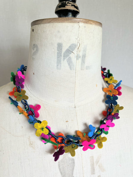 Flower Confetti Necklace Multi Colour