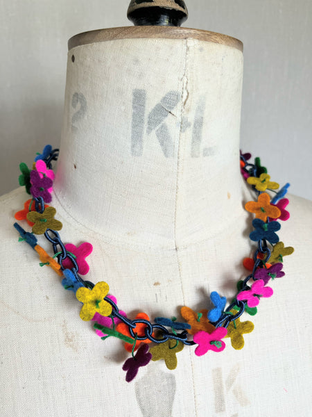 Flower Confetti Necklace Multi Colour