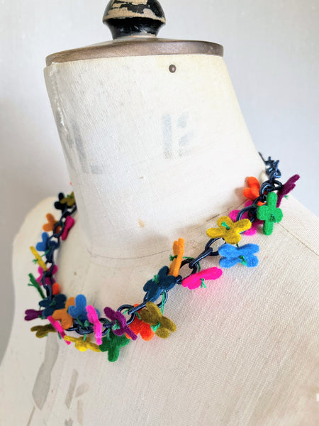Flower Confetti Necklace Multi Colour