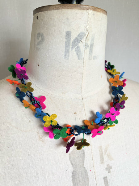 Flower Confetti Necklace Multi Colour
