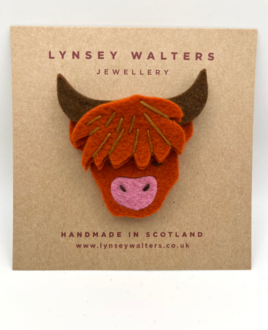 Hairy Highland Coo Brooch