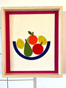 Fruit bowl on White - Plywood Framed