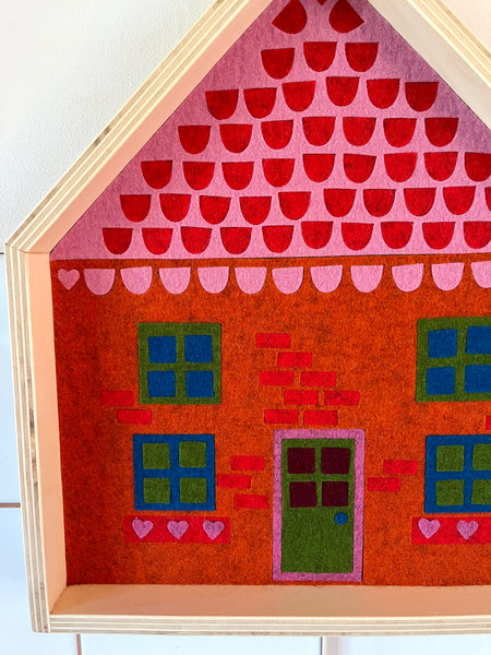 Love heart House - Plywood Framed