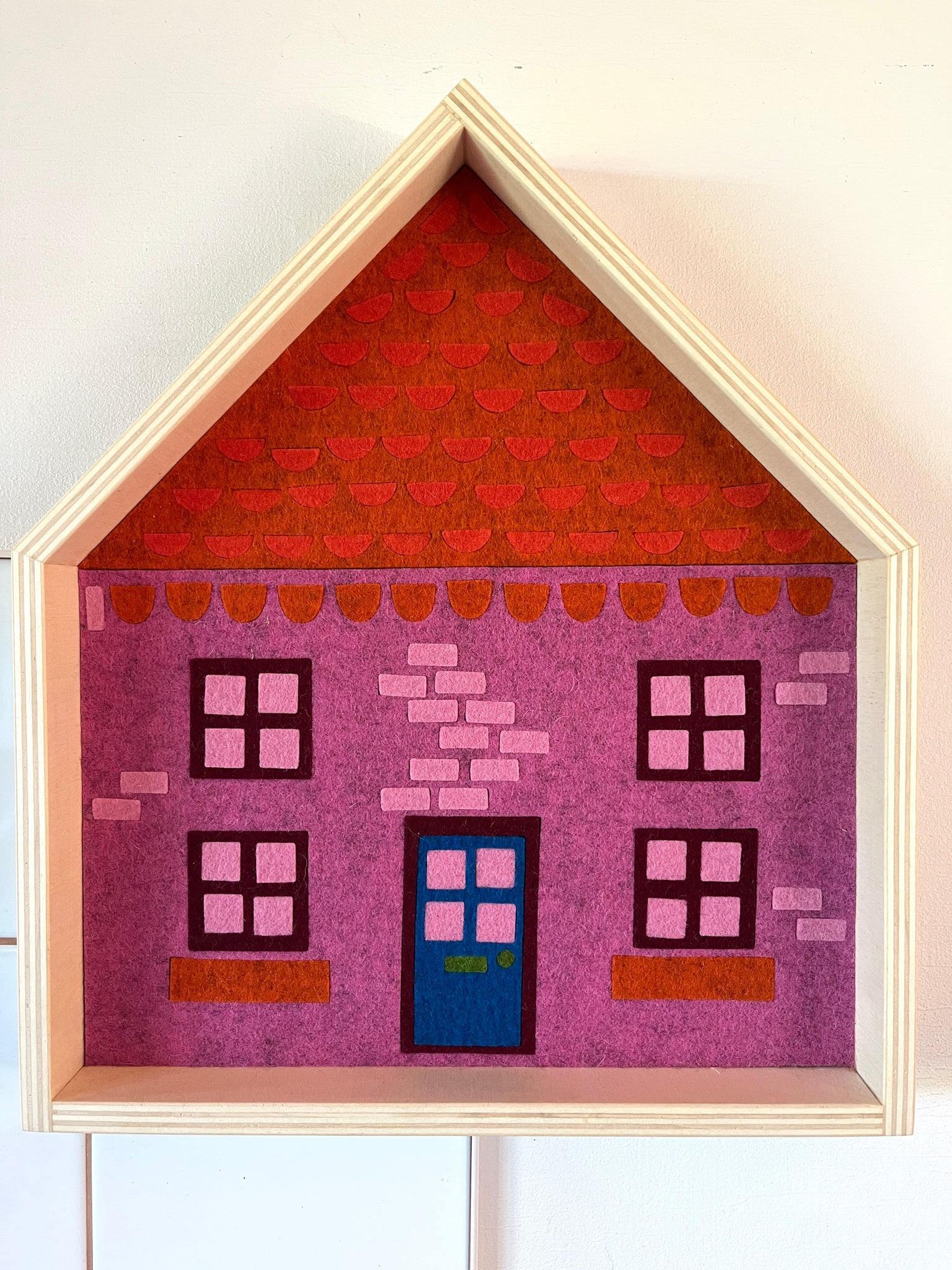 Pink Bricks House - Plywood Framed