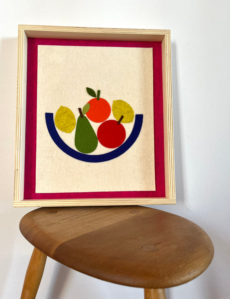 Fruit bowl on White - Plywood Framed