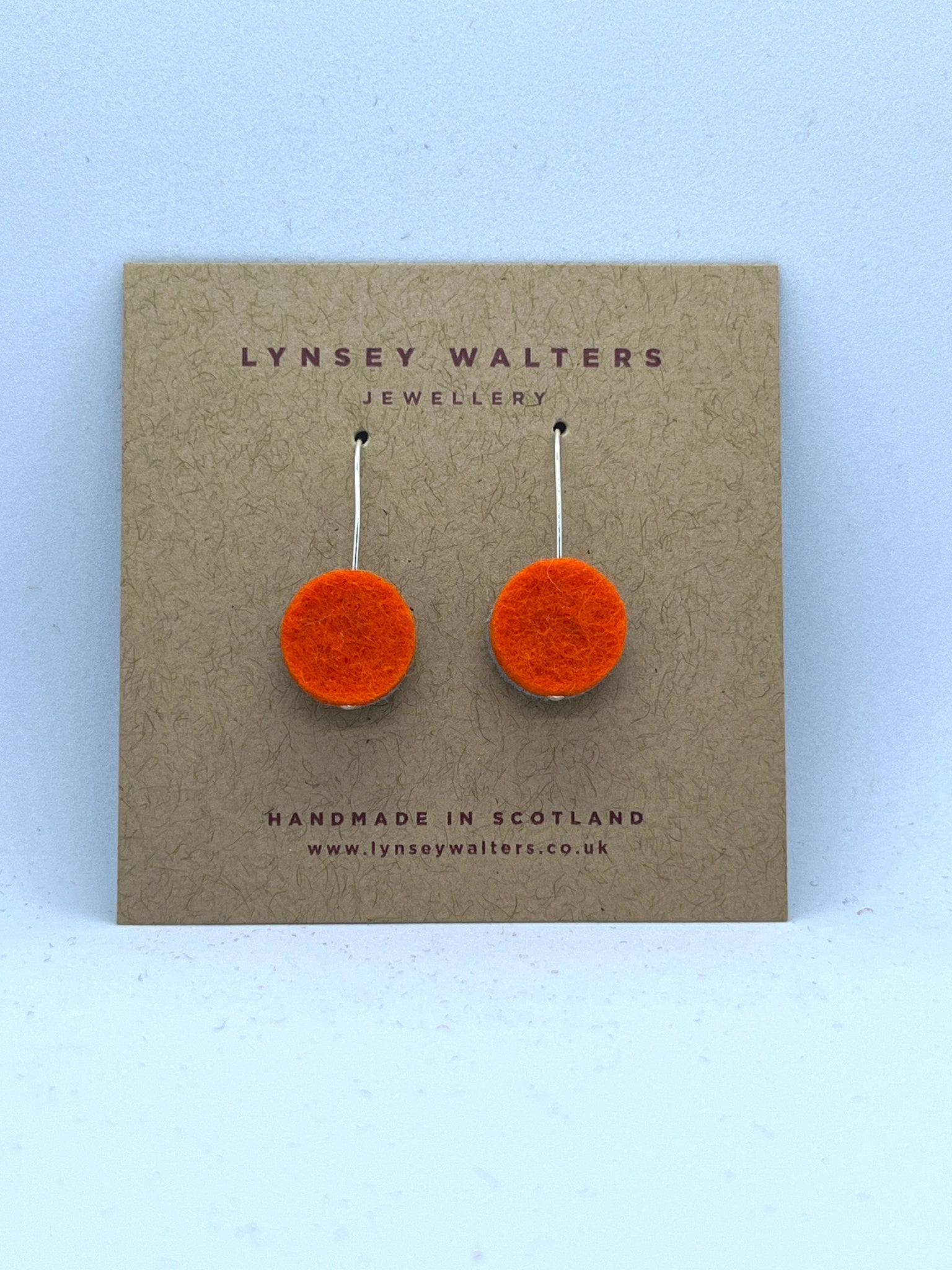 Dot earrings, Orange