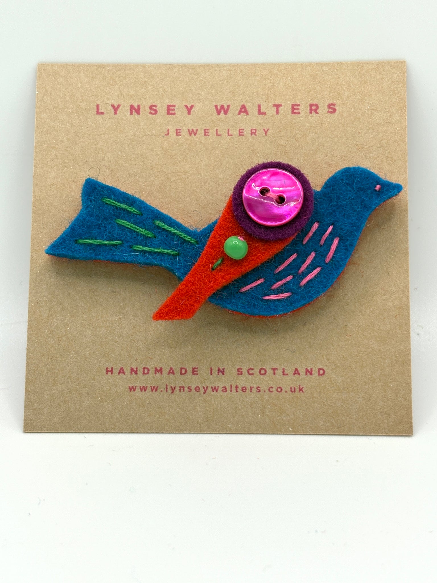 Little Birdy Brooch, Multi Colour