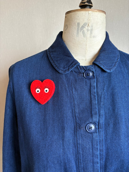 Surprised Heart Brooch