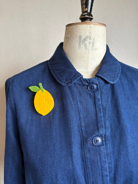 Fruit Brooch - Yellow lemon