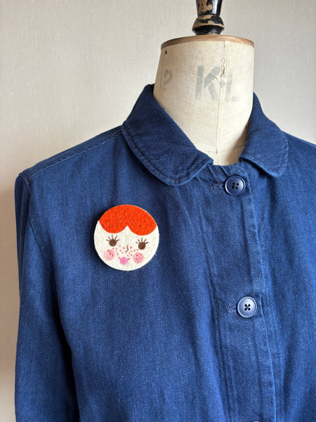 Doll Face Brooch