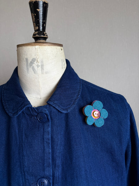 Folk Flower Brooch - Soft