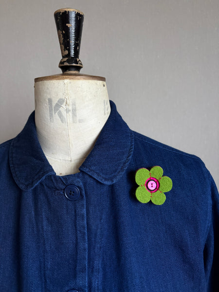 Folk Flower Brooch - multi