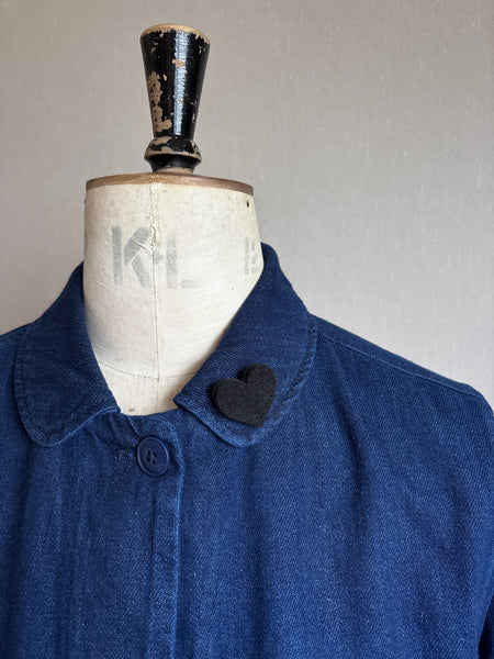 Mini Heart Brooch - Black