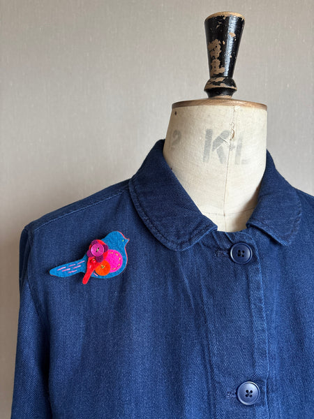 Pigeon Brooch - Multi Colour