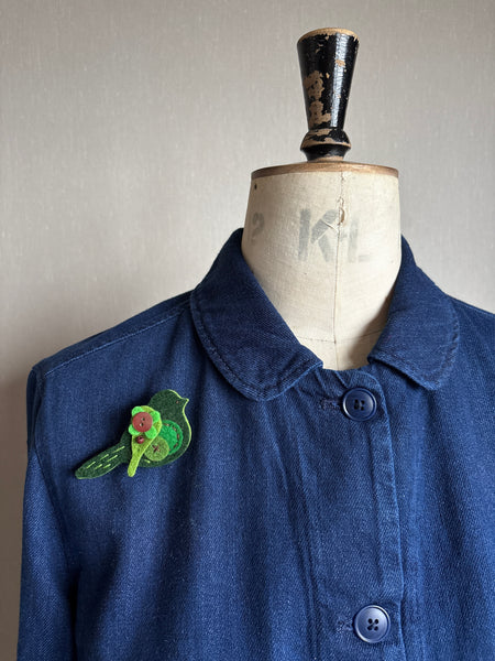 Pigeon Brooch - Forest Green