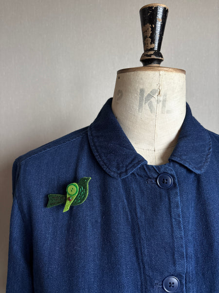Little Birdy Brooch, Forest Green