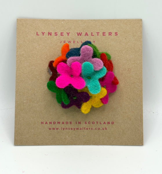 50's Button Brooch