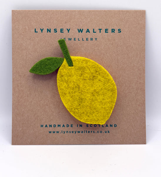Fruit Brooch - Zesty Lemon