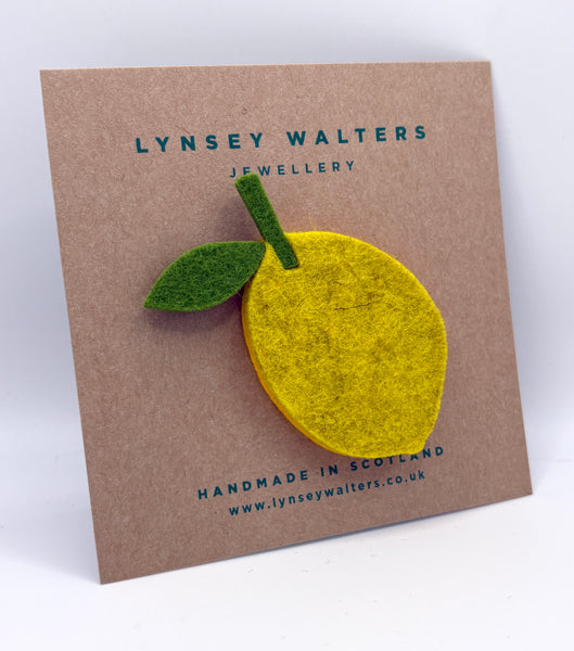 Fruit Brooch - Zesty Lemon