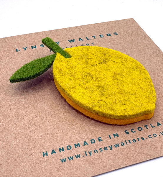 Fruit Brooch - Zesty Lemon
