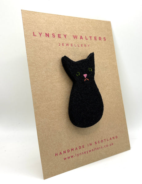 Sad Cat Brooch