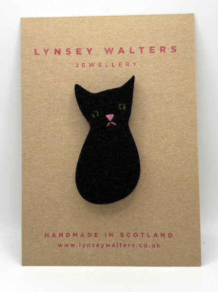 Sad Cat Brooch