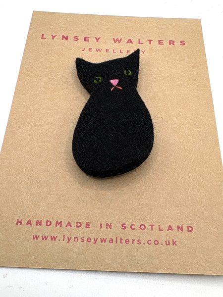 Sad Cat Brooch