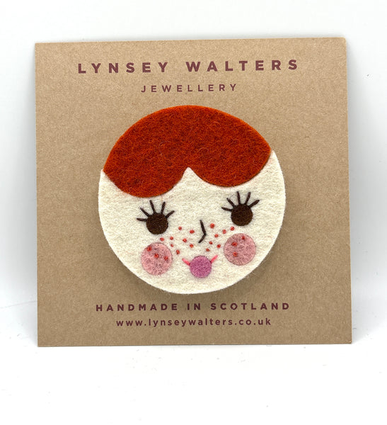 Doll Face Brooch