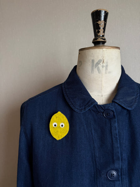 Fruit Brooch - Grumpy Lemon