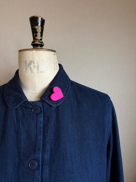 Mini Heart Brooch - Pink